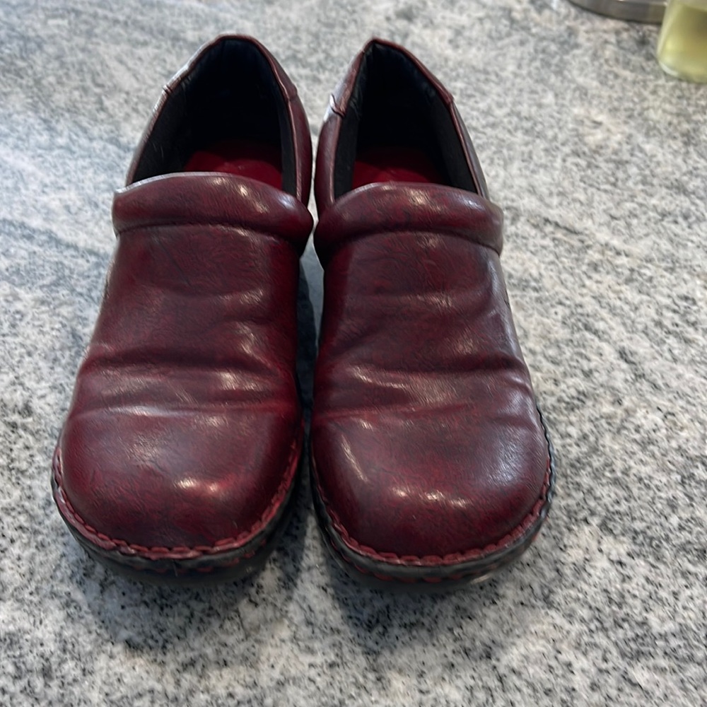 B.O.C. Born Of Concept Women's Slip On Peggy Clogs Burgundy Size 8.5 US 40 EU